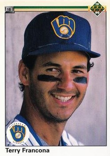 #180 Terry Francona - Milwaukee Brewers - 1990 Upper Deck Baseball