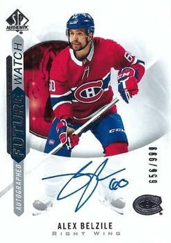 #180 Alex Belzile - Montreal Canadiens - 2020-21 SP Authentic Hockey
