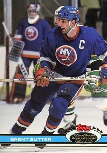 #180 Brent Sutter - New York Islanders - 1991-92 Stadium Club Hockey