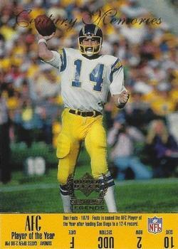 #180 Dan Fouts - San Diego Chargers - 1999 Upper Deck Century Legends Football