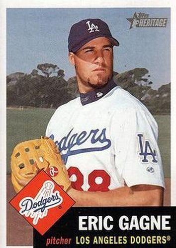 #180 Eric Gagne - Los Angeles Dodgers - 2002 Topps Heritage Baseball