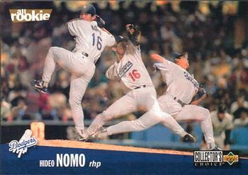 #180 Hideo Nomo - Los Angeles Dodgers - 1996 Collector's Choice Baseball