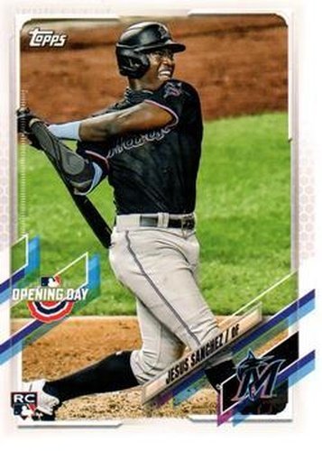 #180 Jesus Sanchez - Miami Marlins - 2021 Topps Opening Day Baseball