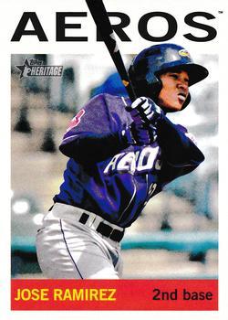 #180 Jose Ramirez - Akron Aeros - 2013 Topps Heritage Minor League Baseball