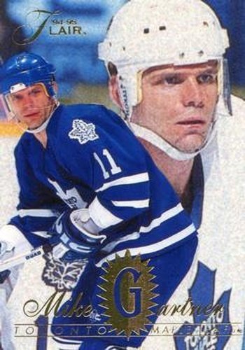 #180 Mike Gartner - Toronto Maple Leafs - 1994-95 Flair Hockey