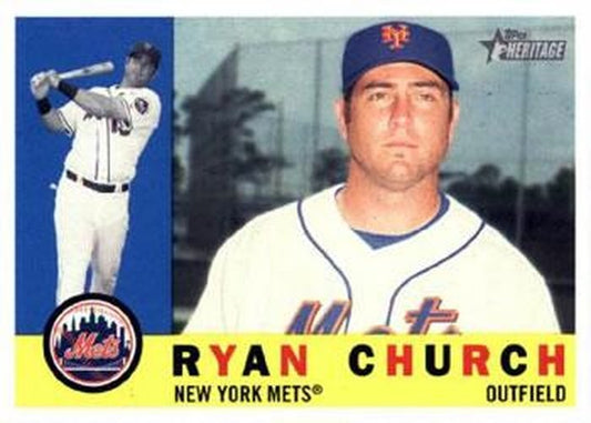 #180 Ryan Church - New York Mets - 2009 Topps Heritage Baseball