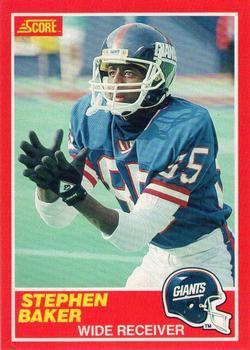 #180 Stephen Baker - New York Giants - 1989 Score Football