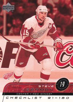#180 Steve Yzerman - Detroit Red Wings - 2002-03 Upper Deck Hockey