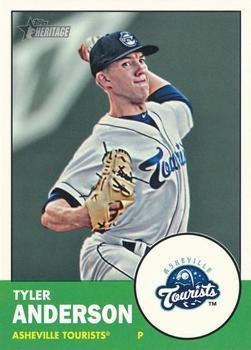#180 Tyler Anderson - Asheville Tourists - 2012 Topps Heritage Minor League Baseball