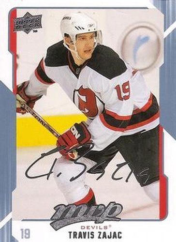 #180 Travis Zajac - New Jersey Devils - 2008-09 Upper Deck MVP Hockey