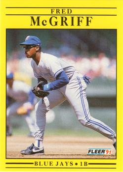 #180 Fred McGriff - Toronto Blue Jays - 1991 Fleer Baseball