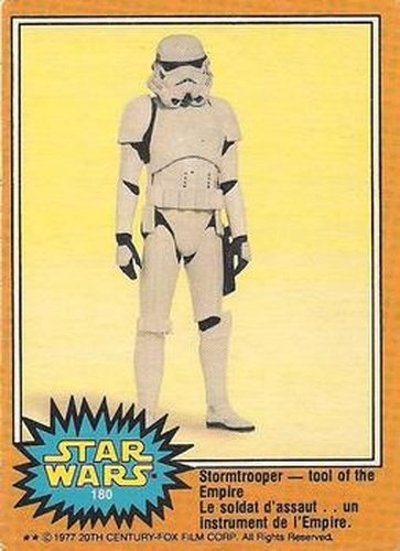 #180 Stormtrooper - tool of the Empire - 1977 O-Pee-Chee Star Wars