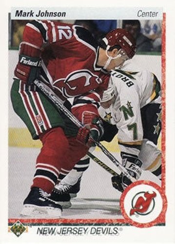 #180 Mark Johnson - New Jersey Devils - 1990-91 Upper Deck Hockey