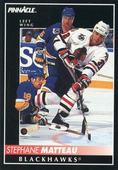 #180 Stephane Matteau - Chicago Blackhawks - 1992-93 Pinnacle Canadian Hockey
