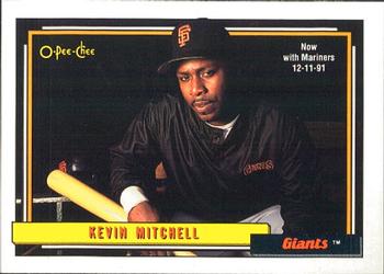 #180 Kevin Mitchell - Seattle Mariners - 1992 O-Pee-Chee Baseball
