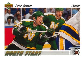 #180 Dave Gagner - Minnesota North Stars - 1991-92 Upper Deck Hockey