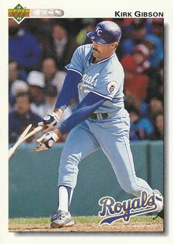 #180 Kirk Gibson - Kansas City Royals - 1992 Upper Deck Baseball