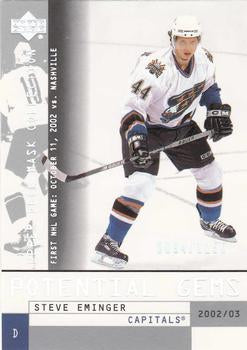 #180 Steve Eminger - Washington Capitals - 2002-03 Upper Deck Mask Collection Hockey
