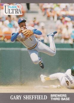 #180 Gary Sheffield - Milwaukee Brewers - 1991 Ultra Baseball