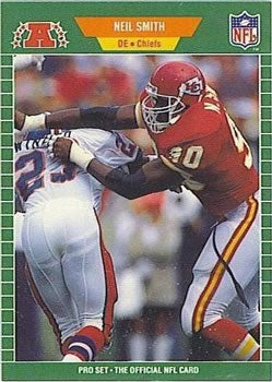 #180 Neil Smith - Kansas City Chiefs - 1989 Pro Set Football