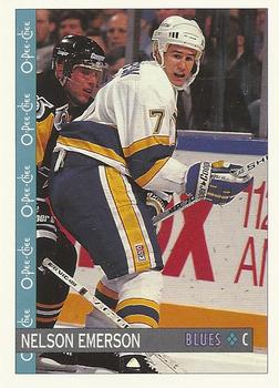 #181 Nelson Emerson - St. Louis Blues - 1992-93 O-Pee-Chee Hockey