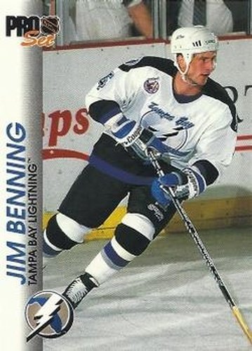 #181 Jim Benning - Tampa Bay Lightning - 1992-93 Pro Set Hockey