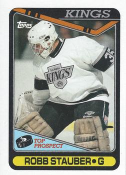 #181 Robb Stauber - Los Angeles Kings - 1990-91 Topps Hockey