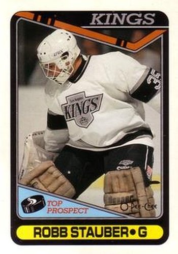 #181 Robb Stauber - Los Angeles Kings - 1990-91 O-Pee-Chee Hockey