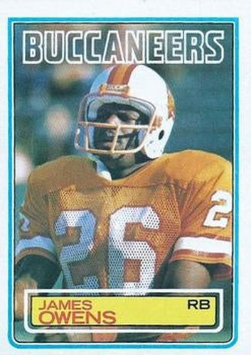 #181 James Owens - Tampa Bay Buccaneers - 1983 Topps Football