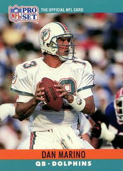#181 Dan Marino - Miami Dolphins - 1990 Pro Set Football