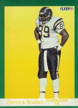 #181 Derrick Walker - San Diego Chargers - 1991 Fleer Football