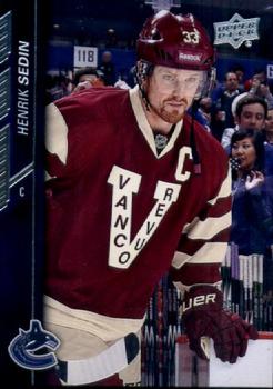 #181 Henrik Sedin - Vancouver Canucks - 2015-16 Upper Deck Hockey