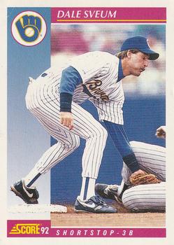 #181 Dale Sveum - Milwaukee Brewers - 1992 Score Baseball