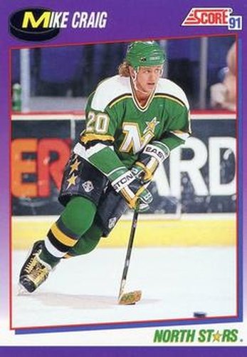 #181 Mike Craig - Minnesota North Stars - 1991-92 Score American Hockey