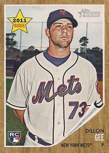 #181 Dillon Gee - New York Mets - 2011 Topps Heritage Baseball