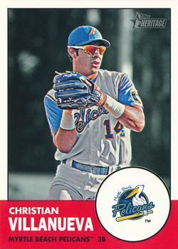 #181 Christian Villanueva - Myrtle Beach Pelicans - 2012 Topps Heritage Minor League Baseball