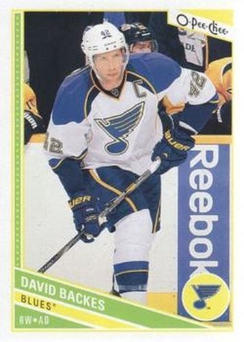 #181 David Backes - St. Louis Blues - 2013-14 O-Pee-Chee Hockey