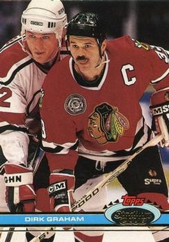#181 Dirk Graham - Chicago Blackhawks - 1991-92 Stadium Club Hockey