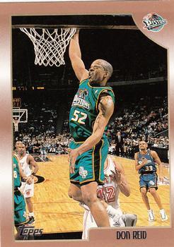 #181 Don Reid - Detroit Pistons - 1998-99 Topps Basketball