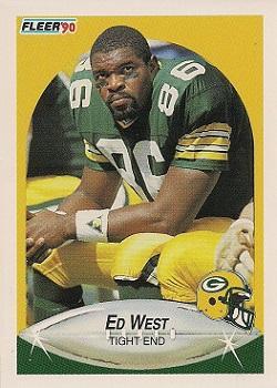 #181 Ed West - Green Bay Packers - 1990 Fleer Football