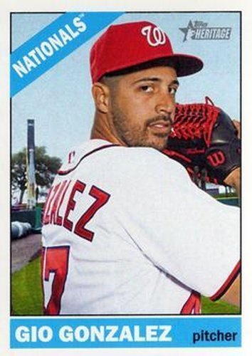 #181 Gio Gonzalez - Washington Nationals - 2015 Topps Heritage Baseball