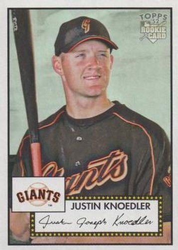 #181 Justin Knoedler - San Francisco Giants - 2006 Topps 1952 Edition Baseball