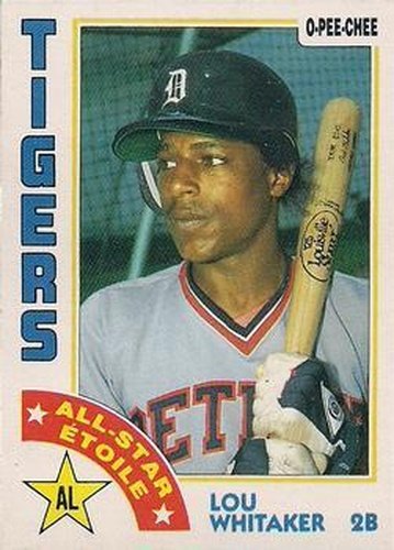 #181 Lou Whitaker - Detroit Tigers - 1984 O-Pee-Chee Baseball