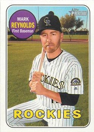 #181 Mark Reynolds - Colorado Rockies - 2018 Topps Heritage Baseball