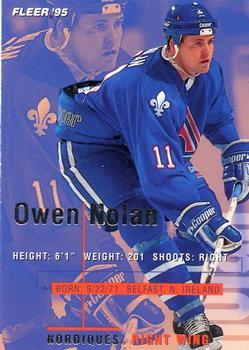 #181 Owen Nolan - Quebec Nordiques - 1994-95 Fleer Hockey