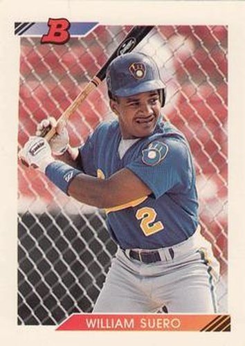 #181 William Suero - Milwaukee Brewers - 1992 Bowman Baseball