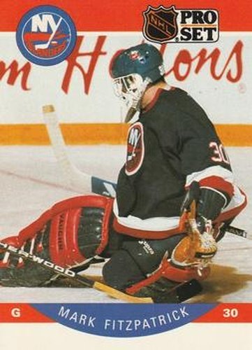 #181 Mark Fitzpatrick - New York Islanders - 1990-91 Pro Set Hockey