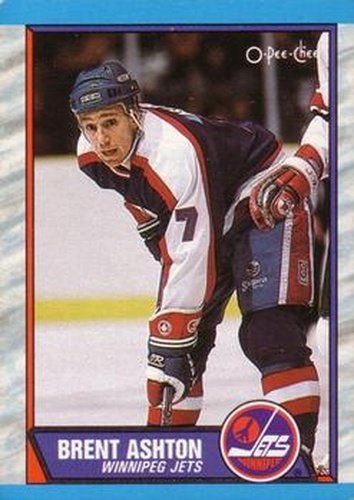 #181 Brent Ashton - Winnipeg Jets - 1989-90 O-Pee-Chee Hockey