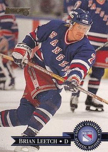 #181 Brian Leetch - New York Rangers - 1995-96 Donruss Hockey