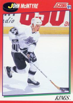 #182 John McIntyre - Los Angeles Kings - 1991-92 Score Canadian Hockey
